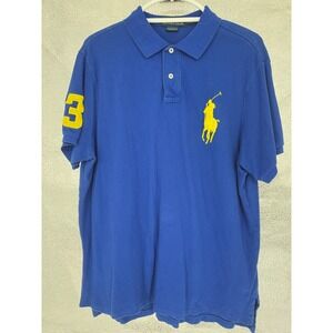 Polo Ralph Lauren Royal Blue Custom Fit Big Pony Polo Shirt Size XL #3